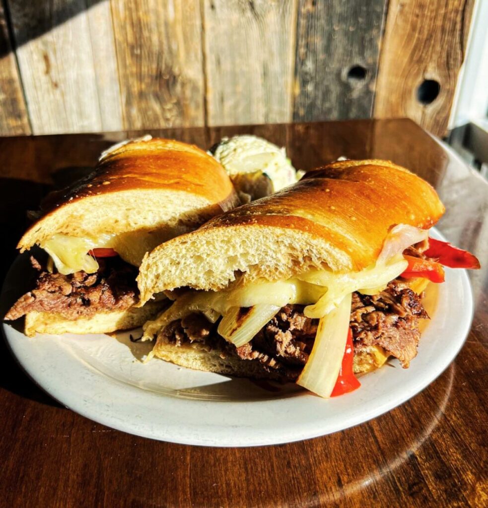 Radio From Hell sandwich on the table at Feldman's Deli in Salt Lake City Image from Instagram