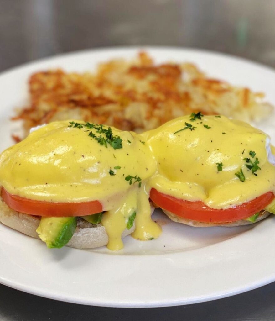 Vegetable Eggs Benedict at Finn's Cafe in Salt Lake City, UT Image from Instagram