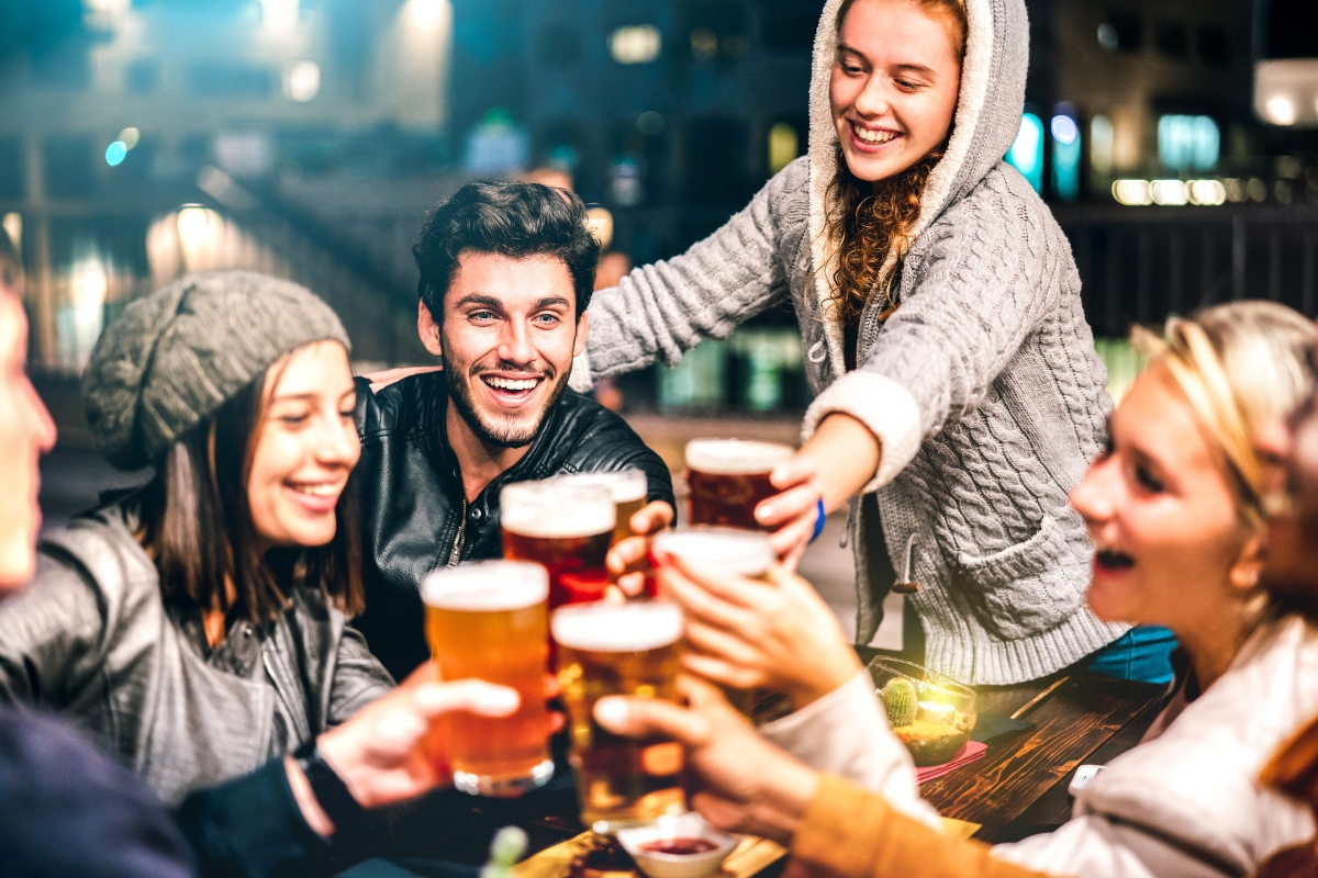 Happy People Drinking Beer at one of best Breweries in Salt Lake City Utah Photo by View Apart